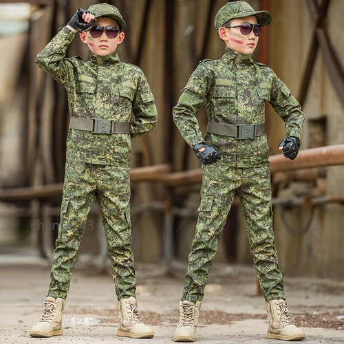 Children's Camouflage Suit Special Forces Summer Camp Military Training Uniform - Picture 6 of 32