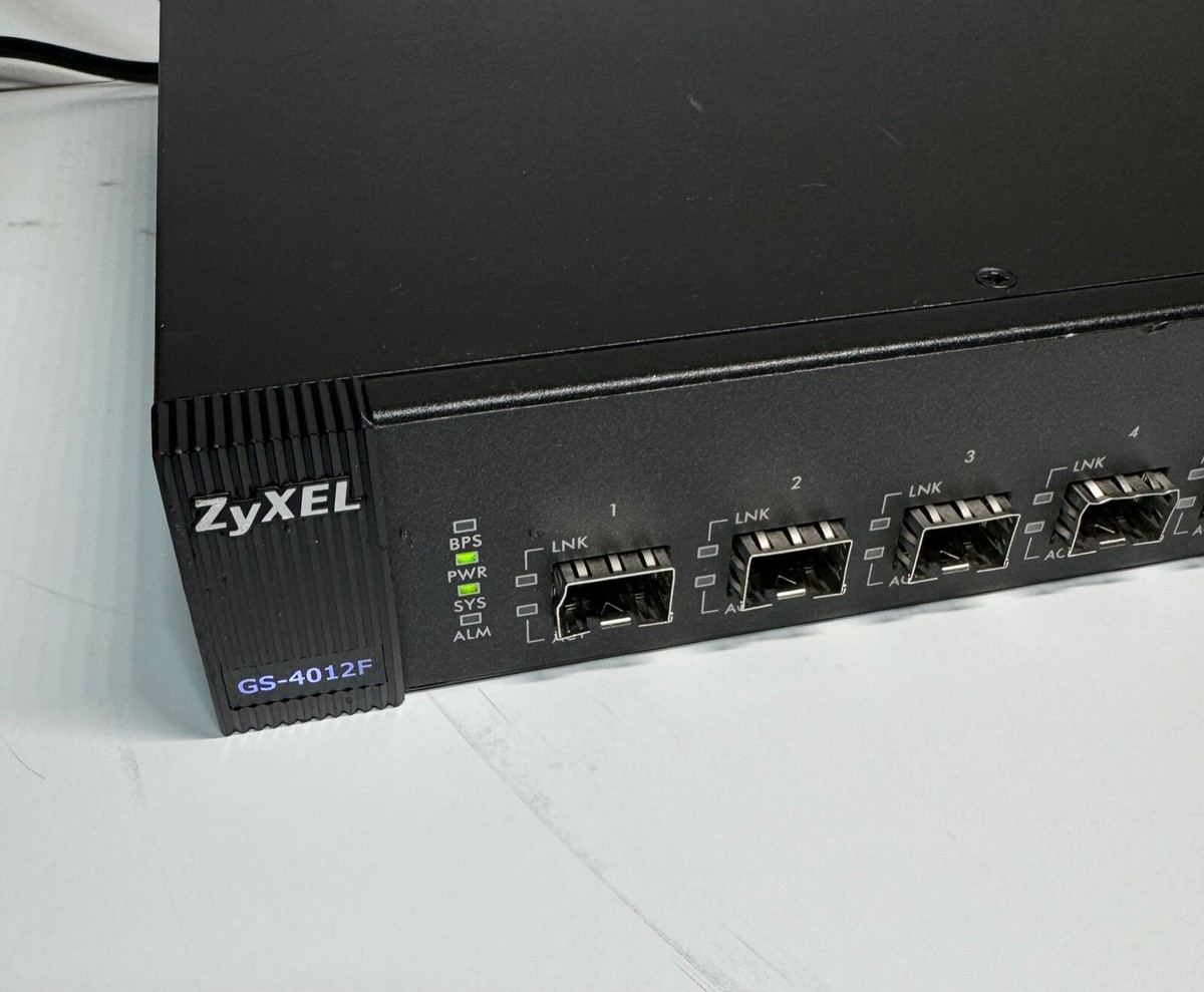 Switch Géré ZYXEL GS-4012F – 12 Ports Gigabit SFP – Couche 3 – Montable En Rack – Occasion
