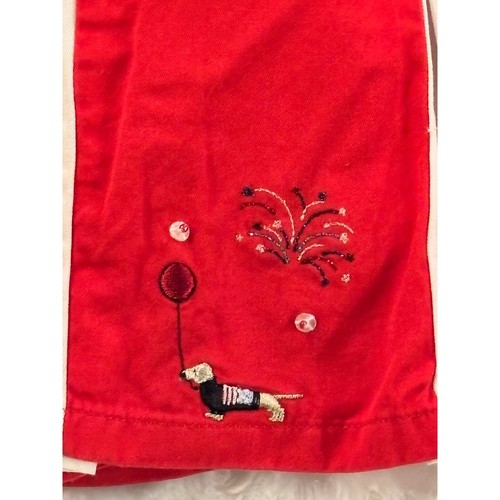 RARE Gymboree Hometown Parade Puppy Cheerleader Skort W Embroidery Size 6 VGUC - Picture 5 of 14
