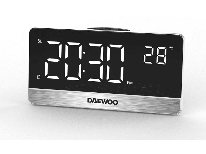 Radio despertador Daewoo DCR 570 FM LED grande Alarma dual