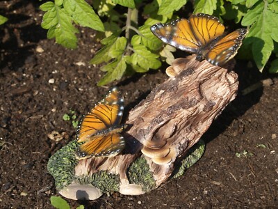 Schmetterling Deko Figur Monarch lebensecht  Gartenfigur Hotant NEUHEIT