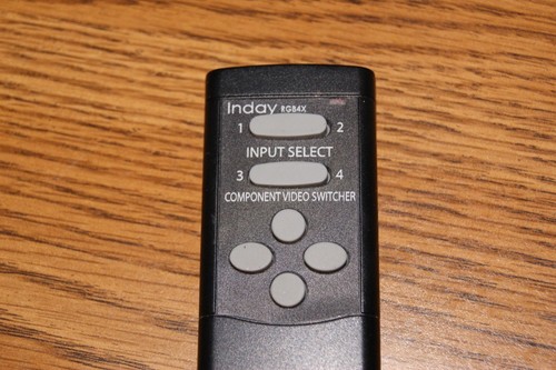 INDAY RGB4X INPUT SELECT COMPONENT VIDEO SWITCHER REMOTE CONTROL T20217 USED OK - 第 1/7 張圖片
