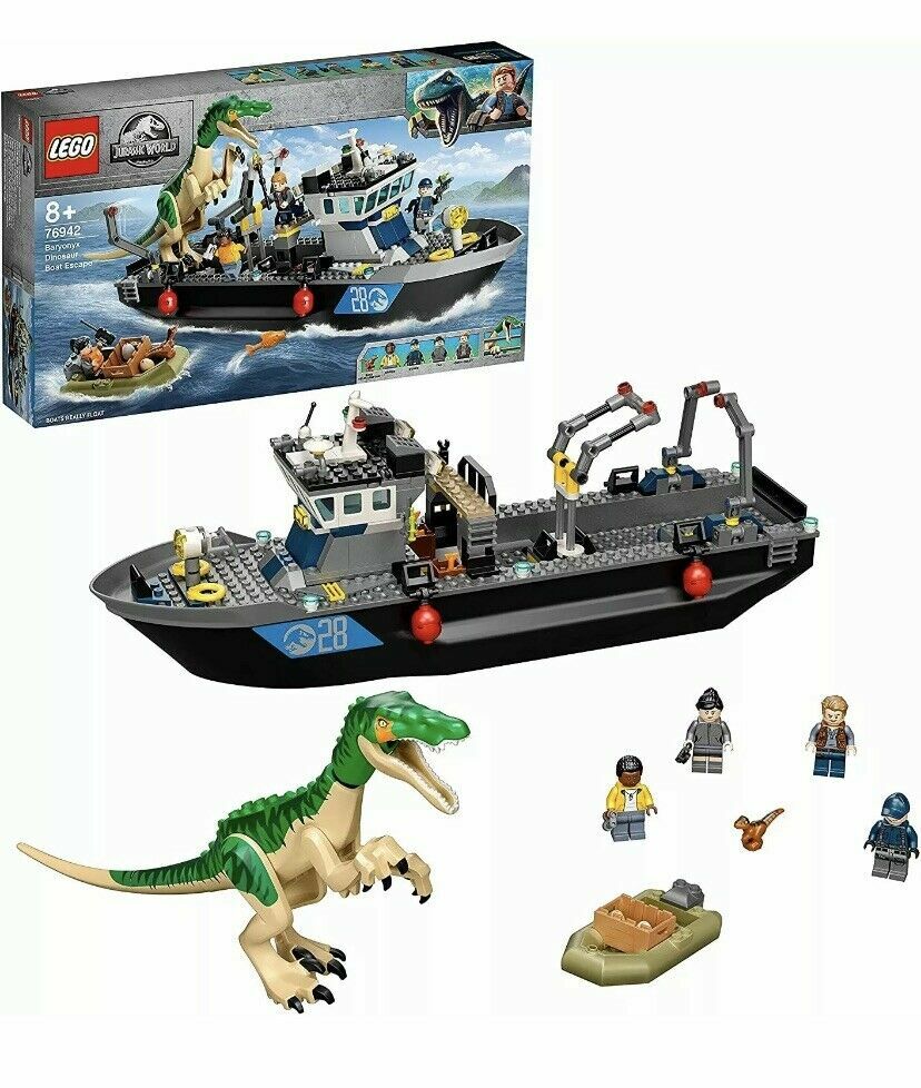 LEGO 76942 Jurassic World Baryonyx Dinosaur Floating Boat Escape