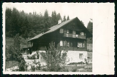 Real Photo Postcard Our Forest Villa House Apartment Pension Bavaria Austria 1953