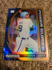 Aaron Sabato 2020 Panini Prizm Draft Picks Power Surge Neon Orange 13/50 Card