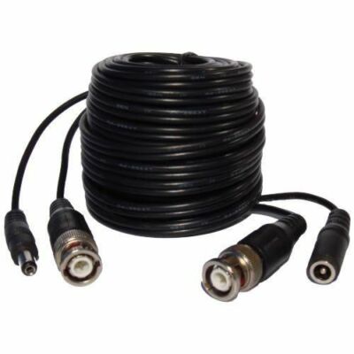 CCTV RG59 20 Meter vorgefertigtes Kabel mit BNC-Strom und Steckern (hochwertig)