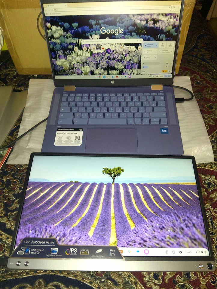 Asus ZenScreen MB16A 16" Portable Monitor TESTED WORKING  - Image 3 of 4