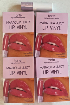 Tarte Lip Vinyl Maracuja Juicy Gloss Hibiscus .0246 oz Mini Travel Sampler 4pc