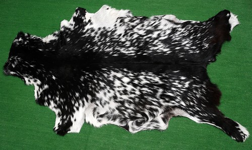 New Goat hide Rug Hair on Area Rug Size 44"x28" Animal Leather Goat Skin G-531