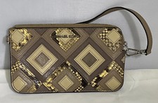 Michael Kors Faux Snakeskin Leather Wallet Cl...