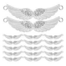 50 Pcs Angel Wings for Crafts Charm Christmas Dangle Pendant Bead