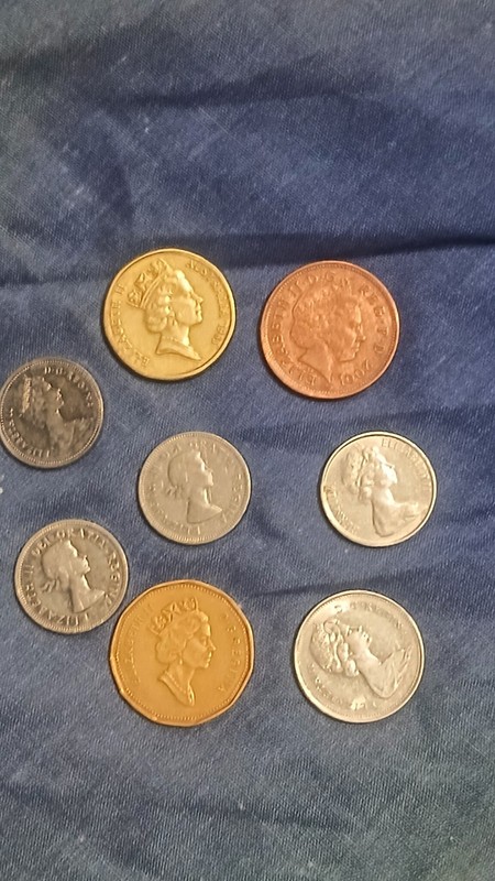 Canadian Coin Lot of 7 - Mixed Years & Denominations incl 5c 10c $1 2p