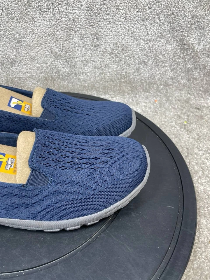 Женские туфли на плоской подошве Skechers размер 7 Reggae Fest 2.0 направляющие темно-синие без шнуровки свободного покроя - Изображение 2 из 4