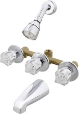 Empire Faucets Mobile Home 8" Chrome 3 Valve Tub Shower Faucet J2700R-E