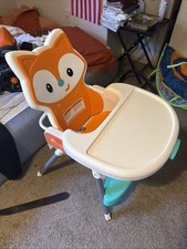 Infantino Grow-with-Me 4-in-1 Convertible High Chair Booster Toddler Chair, Fox