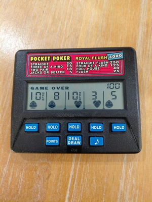 #ad #ad Radica Pocket Poker Royal Flush 3000 Model 1310 Electronic Handheld Game TESTED $12.00