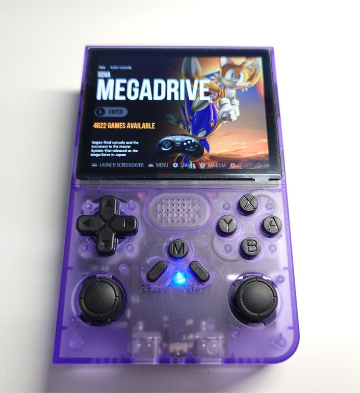 [R40] R40 Retro Handheld Video Game Console - Purple 128GB