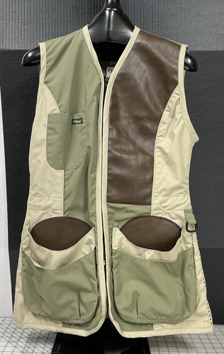 Orvis Hunting Shooting Sportsman Vest Light Olive Green & Brown Size Medium - Picture 1 of 8