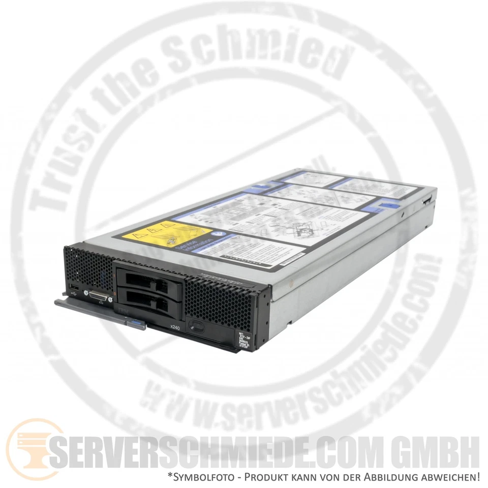 IBM Flex System x240 2x E5-2690V2 16GB 2x 8GB RAM 1,2TB HDD Compute Node 10GbE - Bild 2 von 4