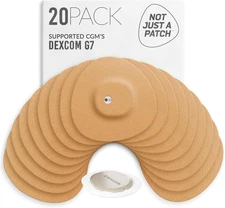 Dexcom G7 Adhesive Patches (20 Pack) – Stelo CGM Sensor Patches with Precision-C