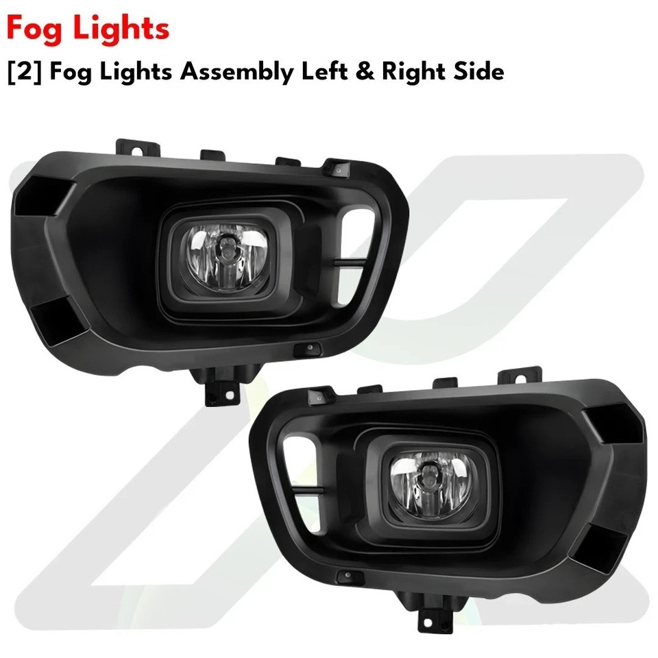 Front Bumper Face Bar Chrome Steel & Fog Lights Kit For 2019-2023 Ford ...