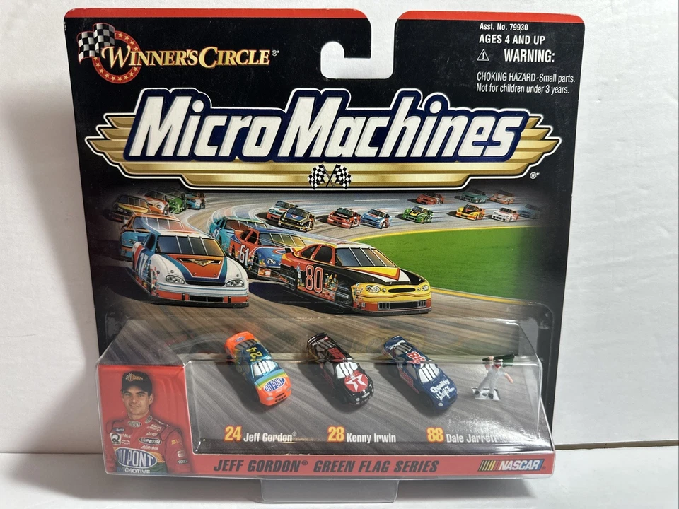 1999 Winner’s Circle Jeff Gordon Micro Machines Green Flag & Yellow Flag Series - Image 2 of 4