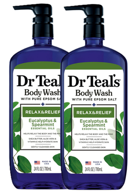 #ad #ad 2 PACK Dr Teal#x27;s Body Wash Relax and Relief with Eucalyptus Spearmint 24 fl oz $11.09