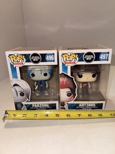READY PLAYER ONE MOVIES - FUNKO POP PARZIVAL AND ART3MIS 496 and 497 lot of 2 !!