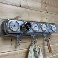 Automotive Decor World Clock Coat Rack W Spark Plug Hooks Mopar Breather