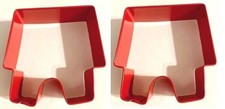2 COOKIE CUTTERS DOG HOUSE shapes Wilton metal standard size
