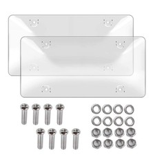 Clear Bubble License Plate Shields Unbreakable Covers For Front Back Plates