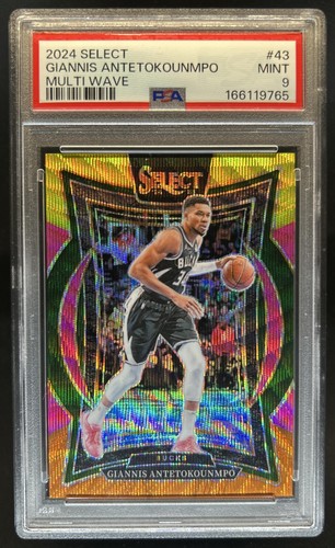 2024-25 Select Giannis Antetokounmpo Concourse Multi Wave Prizm #/20 PSA 9