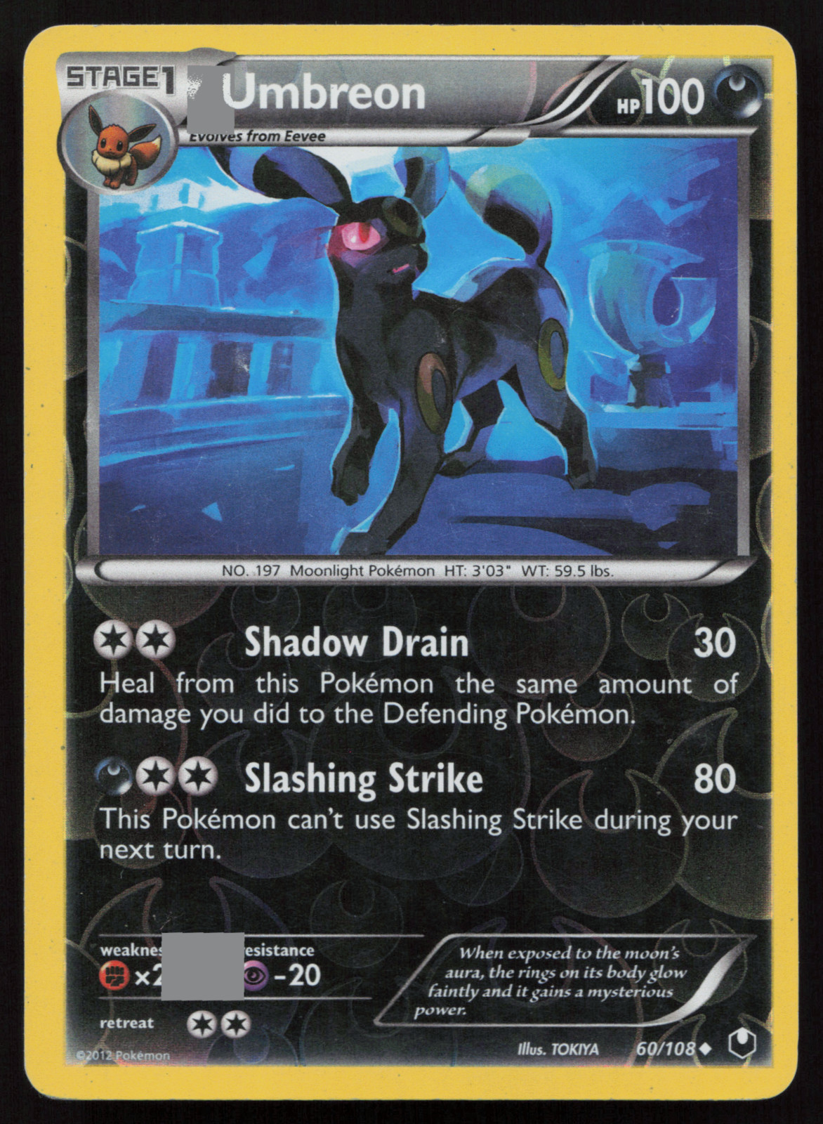 MP Umbreon 60/108 Dark Explorers Reverse Holo