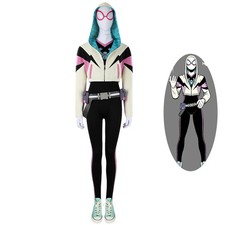 Spider-Gwen Costume Your Friendly Neighborhood Spider-Man Season2 Cosplay Outfit