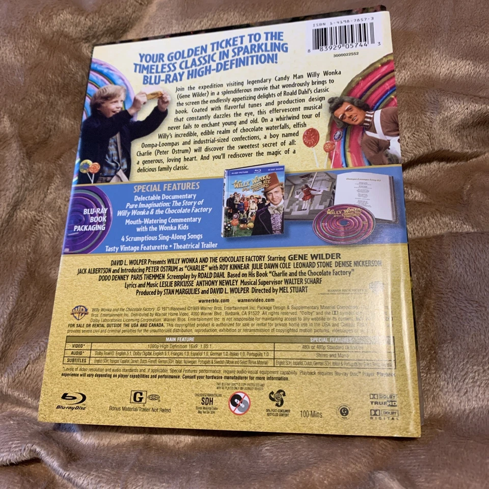 Willy Wonka & the Chocolate Factory (1971) Bluray Digibook NEW / UNSEALED. Rare - Image 2 of 4