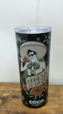 Disney Coco Cup with Straw Ernesto De La Cruz Disney Parks New Unused Travel Cup