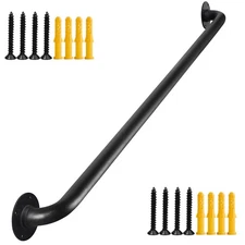 Purife 45 Inch Black Wall Mount Hand Rails for Indoor Stairs, Interior Stairc...