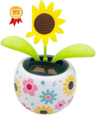 Solar Dancing Sunflower Decoration, Small, Yellow