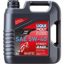 Liqui Moly 5W-40 Street Race Synthetic 4T Oil 4 Liters (20076) 71.93 per gallon
