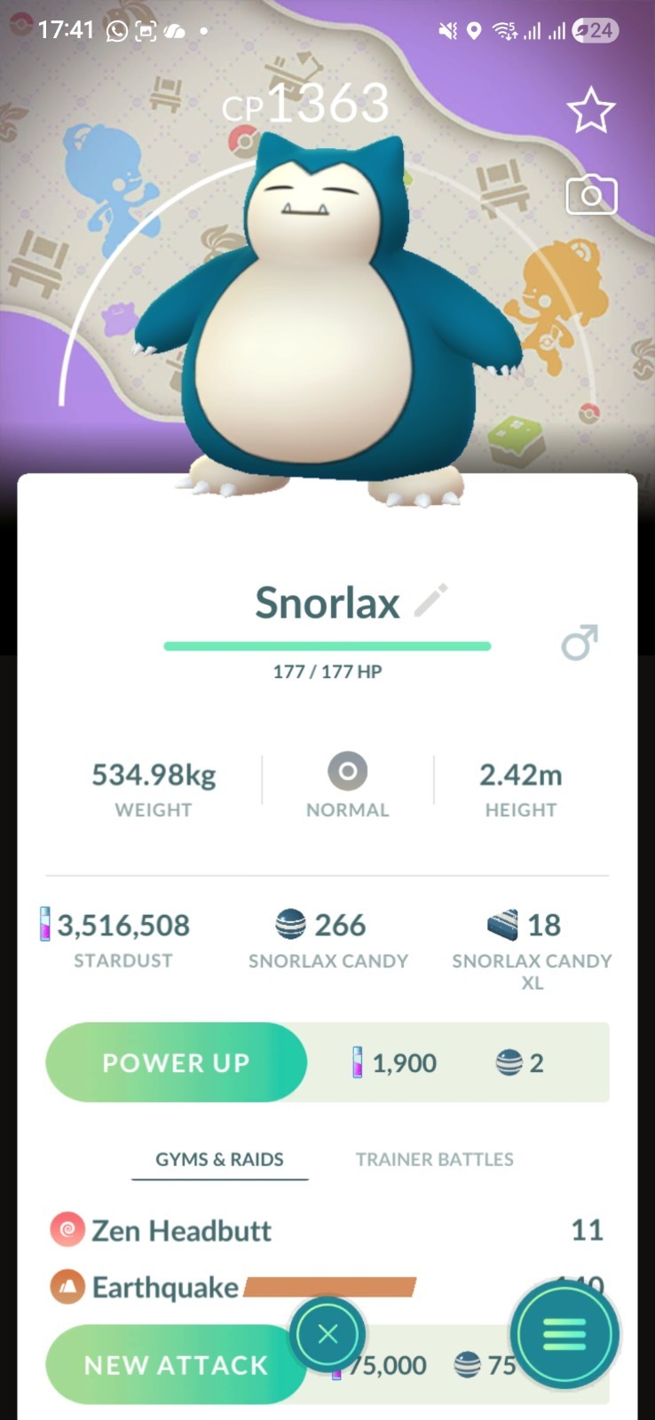 Snorlax ( Special Pokopia Background✨️ ) Pokémon Trade✨️ GO - Fast Same Day
