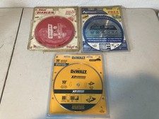 Lot 3 10in Diamond & 60T Saw Blades DEWALT DW4761 Diablo Avanti Pro