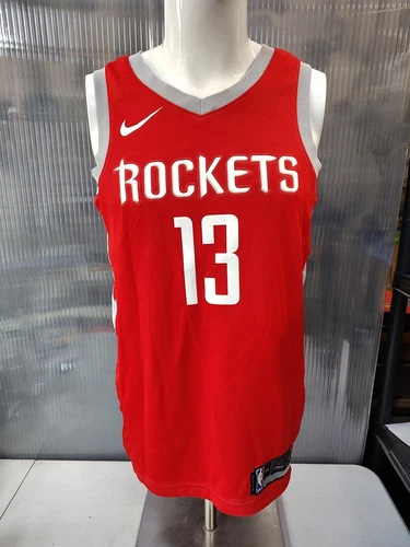 耐克 Dri Fit Swingman NBA 火箭队 #13 Harden 球衣 44 码中号红色非常好 - 第 5 张/共 11 张