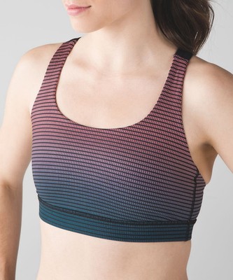 Lululemon Energy Bra Double Gradient Yum Yum Alberta Lake/Black Size 4 