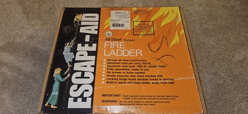 Fabulous Escape-Aid 15 Foot 2 Story Fire Esacpe Ladder - All Steel, Portable USA