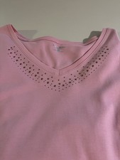 Woman s V Neck Decorative Stretch Cotton Top ...