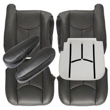 Priprilod Dark Gray Driver and Passenger Bottom and Top Lean Back Seat Covers...