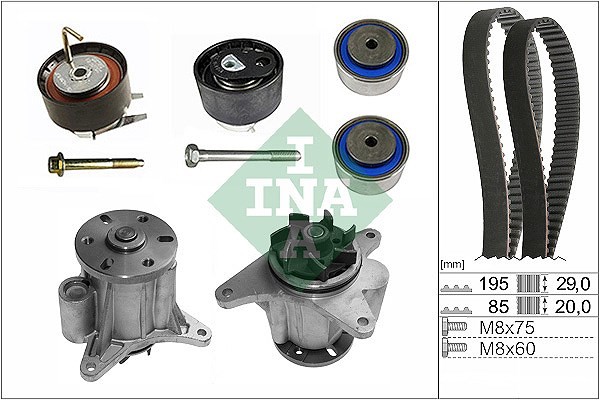 Schaeffler INA Wasserpumpe + Zahnriemensatz U.A. FüR Jaguar, Land Rover-image