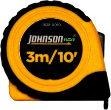 Johnson Level & Tool 1828-0010 Metric/Inch Power Tape, 3 m, Yellow,black 