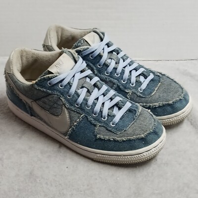 NIKE 6Y DUNK SB TERMINATOR LOW GS DENIM BLUE METALLIC SILVER WHITE 309570-401