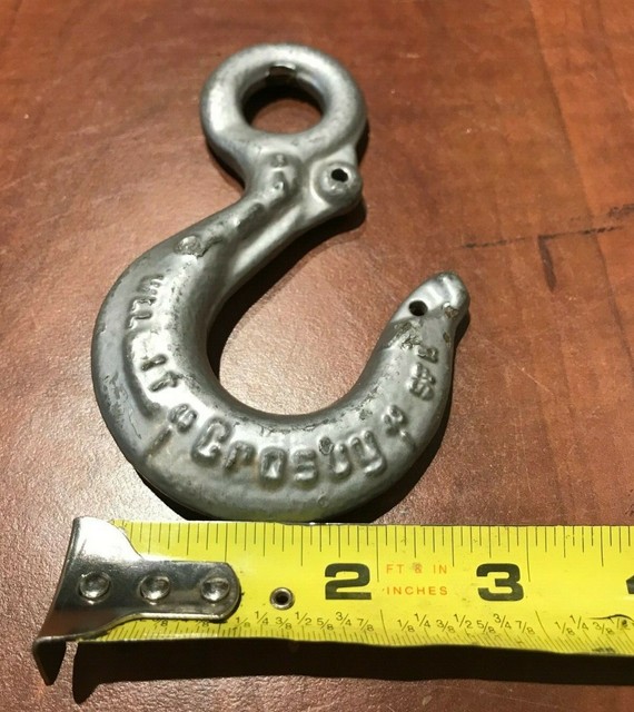 New Crosby Lifting Rigging Hook WLL 1 Ton (2,000 lbs.) USA Grade GR